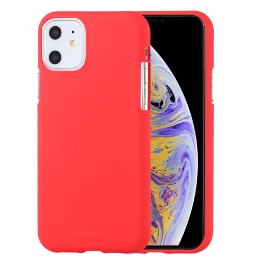 Θήκη Πλάτης Σιλικόνης Απλή για Apple iPhone 11 Pro Max - Χρώμα: Κόκκινο