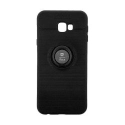 Back Cover iFace Silicone Case with Stand for Samsung J415F Galaxy J4 Plus - Color: Black
