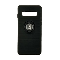 Back Cover iFace Silicone Case with Stand for Samsung G975F Galaxy S10 Plus - Color: Black