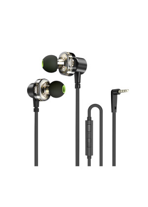 Awei Z1 Ενσύρματα Ακουστικά Wired Earphones Sport Dual Dynamic Drivers Headset - Χρώμα: Μαύρο