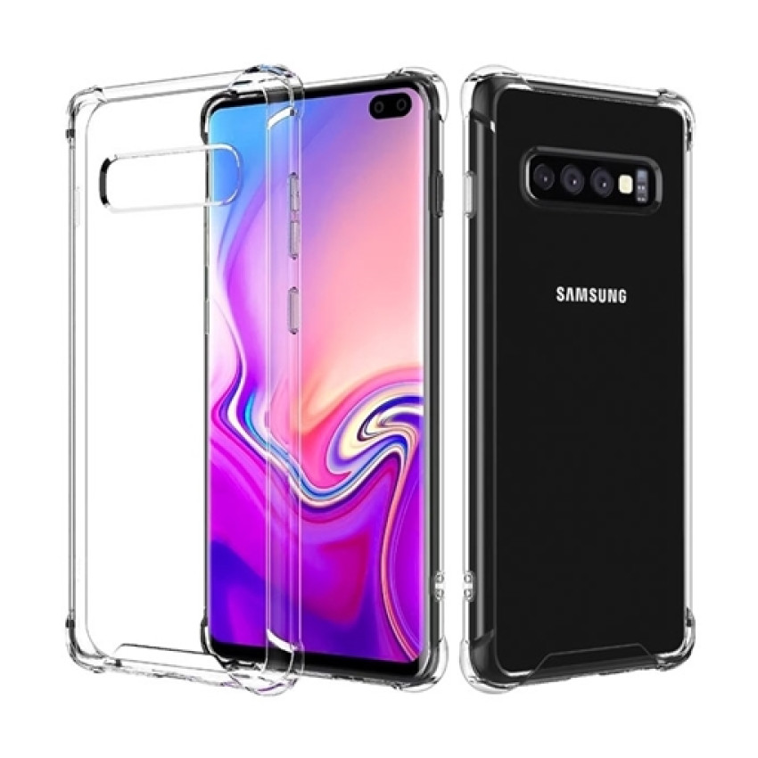 Θήκη Πλάτης Σιλικόνης Anti Shock για Samsung Galaxy S10 Plus G975F - Χρώμα: Διάφανο