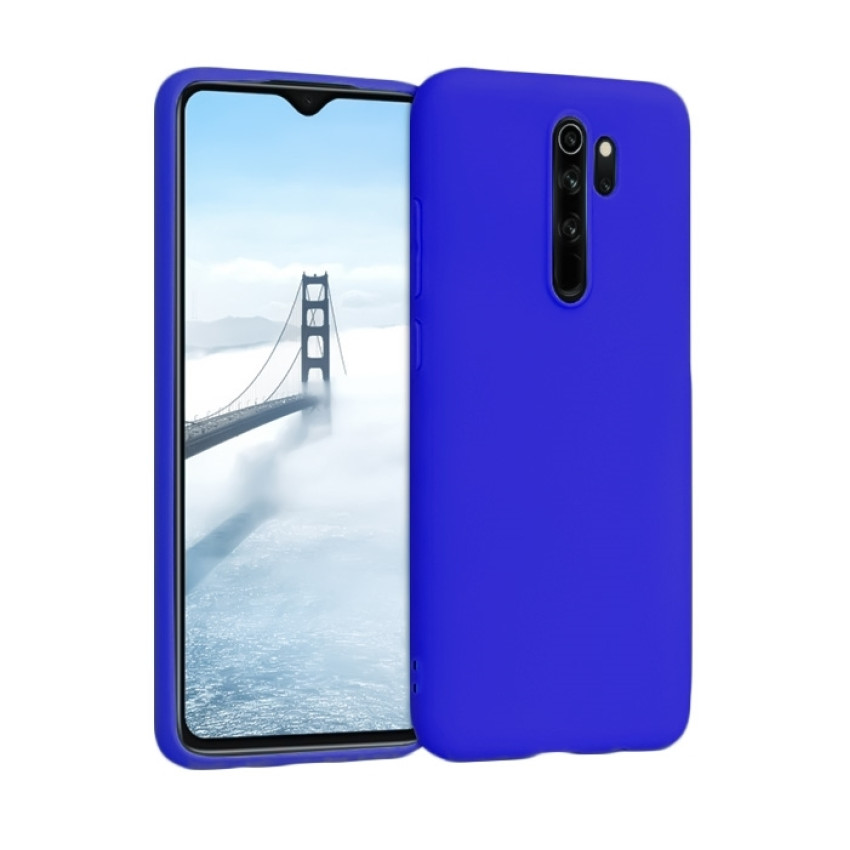 Θήκη Πλάτης Σιλικόνης Απλή για Xiaomi Redmi Note 8 Pro - Χρώμα: Μπλε