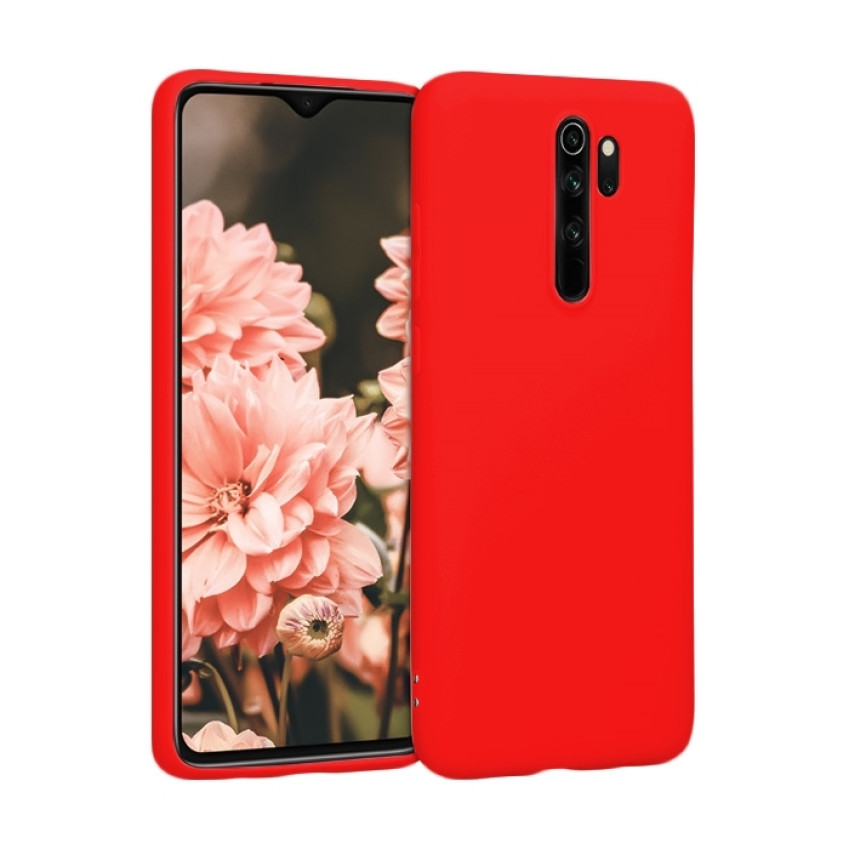 Θήκη Πλάτης Σιλικόνης Απλή για Xiaomi Redmi Note 8 Pro - Χρώμα: Κόκκινο