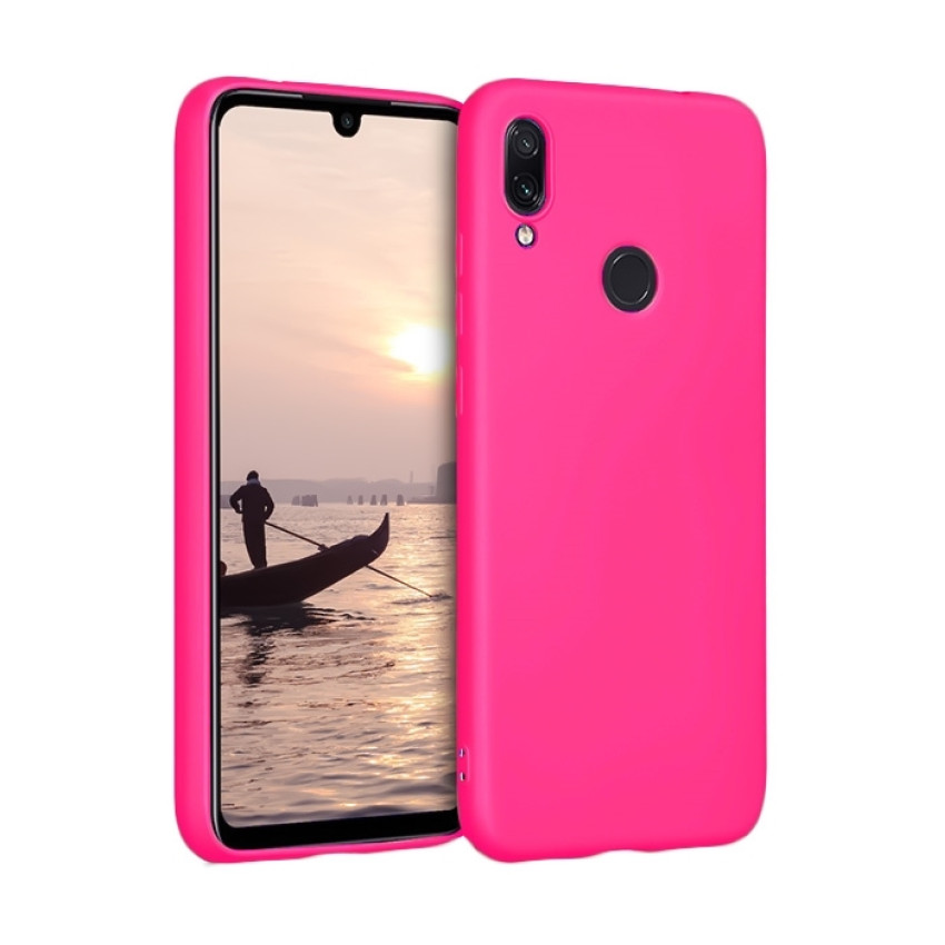 Θήκη Πλάτης Σιλικόνης Απλή για Xiaomi Redmi Note 7/7 Pro - Χρώμα: Φούξια