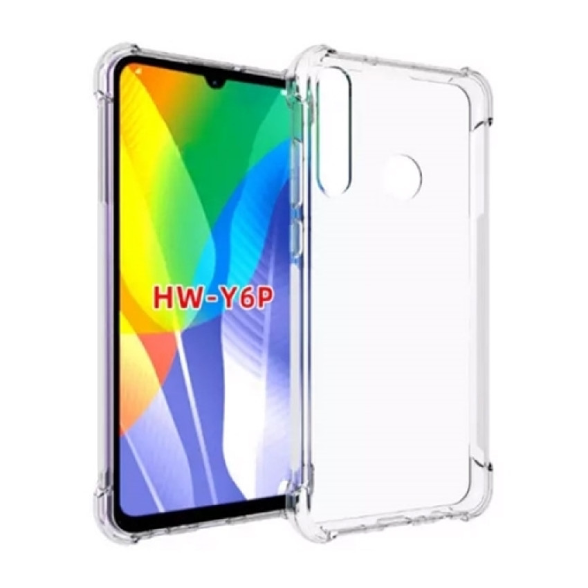 Θήκη Πλάτης Σιλικόνης Anti Shock για huawei Y6P 2020 - Χρώμα: Διάφανο