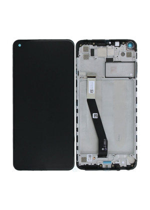 OEM Οθόνη LCD με Μηχανισμό Αφής και Πλαίσιο για Xiaomi Redmi Note 9 - Χρώμα: Μαύρο