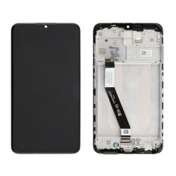 OEM LCD Complete with Frame for Redmi 9 - Colour: Black