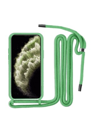 Θήκη Πλάτης Σιλικόνης με Λουράκι για Xiaomi Redmi 9 - Χρώμα: Απαλό Πράσινο