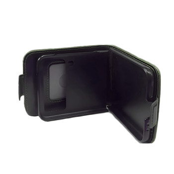 Θήκη Πορτοφόλι για Samsung Galaxy Z Flip 3 5G - Χρώμα: Μαύρο / Πράσινο