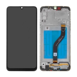 Complete LCD Incell Assembly  With Frame for Samsung Galaxy A20S - Color: Black