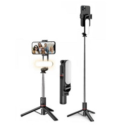 L15 Selfie Stick Tripod for Phone with Bluetooth - Color: Black