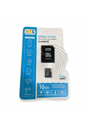 HTS Micro SD Memory Card with Adapter 16GB