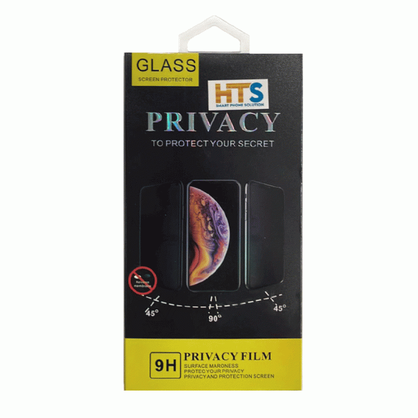 Privacy Full Cover Full Glue Tζαμάκι Προστασίας Οθόνης για Xiaomi Poco X6 Pro - Χρώμα: Μαύρο