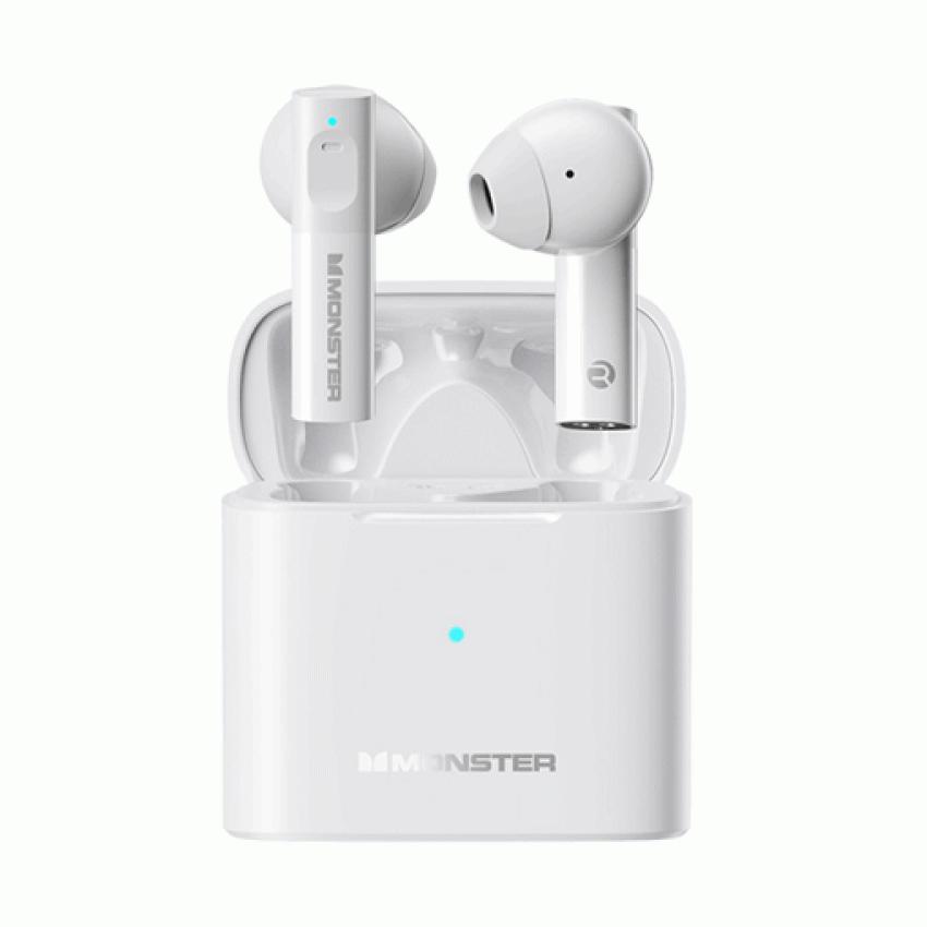 Monster XKT03 Earbud Bluetooth Handsfree Ακουστικά με Θήκη Φόρτισης - Χρώμα: Λευκό