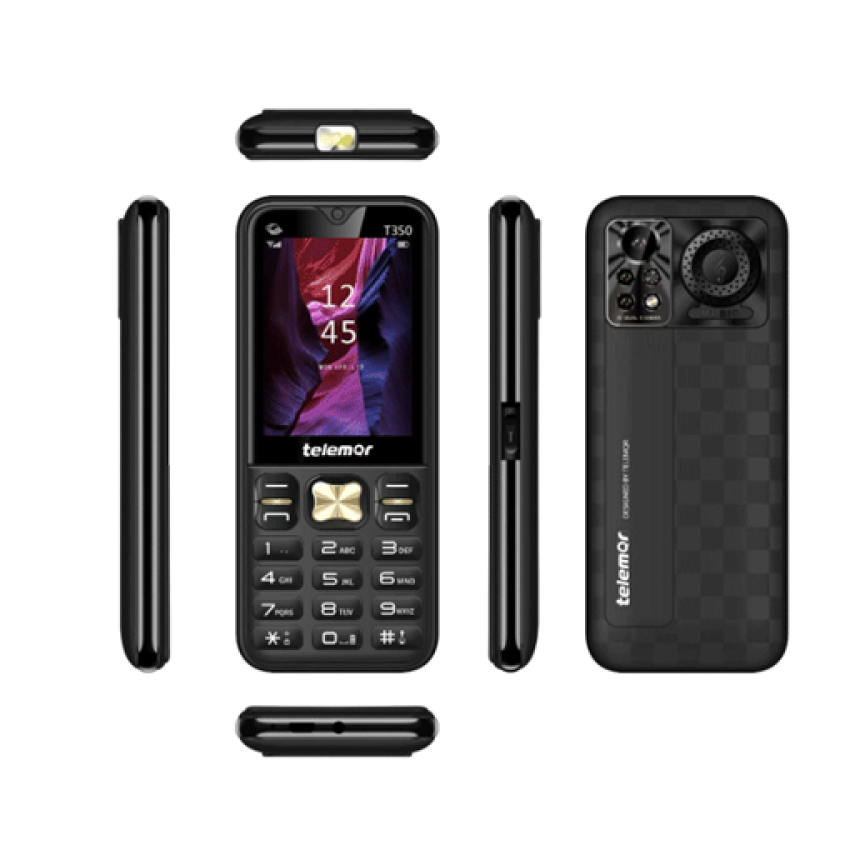 Telemar T360 Κινητό Mobile Phone 32GB Dual Sim 2.8" - Χρώμα: Μαύρο