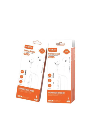 Moxom MX-EP70 Earbuds Stereo Sound Handsfree με Βύσμα 3.5mm Χρώμα: Άσπρο