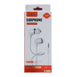 Moxom MX-EP82 Earbuds Stereo Sound Handsfree with 3.5mm Jack - Color: White