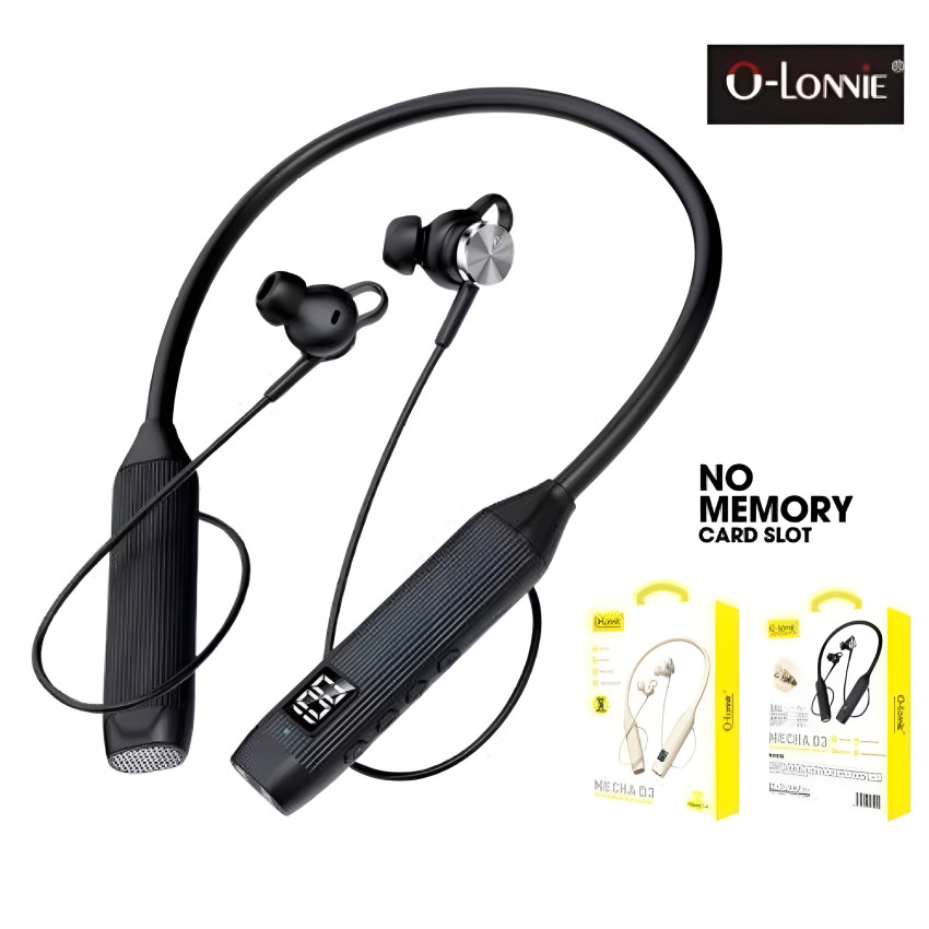 O-LONNIE MECHA D3 In-ear Bluetooth V5.3 Handsfree Ακουστικά με Αντοχή στον Ιδρώτα - Χρώμα: Μαύρο