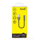 Budi (DC106B) - Καλώδιο AUX USB-A σε 3,5mm Jack 11cm - Χρώμα: Μαύρο