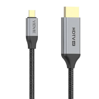 VIDVIE HD01 High Definition Series USB Type C - HDMI 2.0 4K 60Hz Adapter Cable 2m - Color: Black