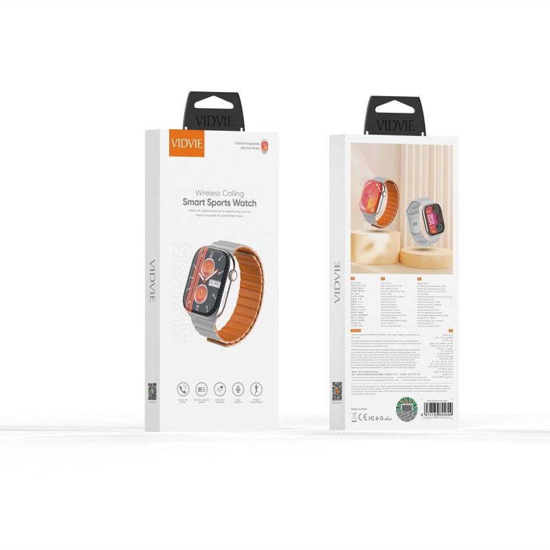 VIDVIE SW1615 Smartwatch Αδιάβροχο (IP67) με Παλμογράφο,NFC,Μέτρηση Σακχάρου, Προγράμματα Ασκήσεων Χρόνος Λειτουργίας 3-4 ημέρες - Χρώμα: Ασημί VIDVIE SW1615 Smartwatch Αδιάβροχο (IP67) με Παλμογράφο,NFC,Μέτρηση Σακχάρου, Προγράμματα Ασκήσεων Χρόνος Λειτουργίας 3-4 ημέρες - Χρώμα: Ασημί