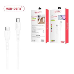 VEN-DENS VD-DCD06 USB-C to USB-C Charging & Data Transfer Cable (2m) - Color: White
