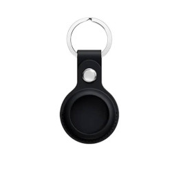 COTECi 86001-DG PU Keychain Case for AirTag - Color: Black
