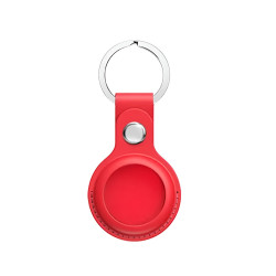 COTECi 86001-RD PU Keychain Case for AirTag - Color: Red