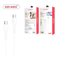 VEN-DENS VD-DCD06 USB-C to USB-C Charging & Data Transfer Cable (3m) - Color: White