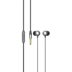 TUQIN QI27 Handsfree Headphones with 3.5mm Jack Plug with Call Answer Button - Color: Black