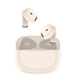 TUQIN QW17 Airpods Wireless Bluetooth Earphones with Sweatproof & Charging Case - Color: Beige