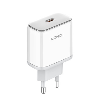 LDNIO Q1415 GAN Φορτιστής με Θύρα USB-C & Καλώδιο Type-C σε Type-c 45W Power Delivery - Χρώμα: Λευκό