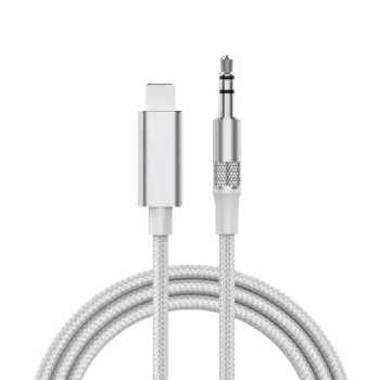 LDNIO LSY81i Καλώδιο Ήχου - AUX - Audio Jack 3.5mm Σε USB Lightning 1m - Χρώμα: Ασημί