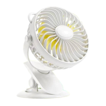 YESPLUS YS-1605 Επαναφορτιζόμενος Περιστρεφόμενος Ανεμιστήρας με Σφιγκτήρα Τραπεζιού 360° - Χρώμα: Λευκό YESPLUS YS-1605 Επαναφορτιζόμενος Περιστρεφόμενος Ανεμιστήρας με Σφιγκτήρα Τραπεζιού 360° - Χρώμα: Λευκό