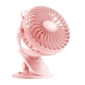 YESPLUS YS-1605 Επαναφορτιζόμενος Περιστρεφόμενος Ανεμιστήρας με Σφιγκτήρα Τραπεζιού 360° - Χρώμα: Ροζ YESPLUS YS-1605 Επαναφορτιζόμενος Περιστρεφόμενος Ανεμιστήρας με Σφιγκτήρα Τραπεζιού 360° - Χρώμα: Ροζ