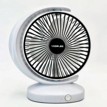 YESPLUS YS-1612 Επαναφορτιζόμενος Επιτραπέζιος Ανεμιστήρας - Χρώμα: Λευκό/Μαύρο