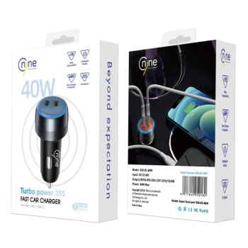 NINE 355-2C Φορτιστής Αυτοκινήτου 40W Γρήγορης Φόρτισης με Θύρες: 2xUSB Type-C - Χρώμα: Μαύρο NINE 355-2C Φορτιστής Αυτοκινήτου 40W Γρήγορης Φόρτισης με Θύρες: 2xUSB Type-C - Χρώμα: Μαύρο