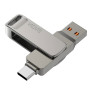 VIDVIE 128GB Data Traveler USB 2in1 Flash Disk με Σύνδεση USB-A & Type-C (USB2604) - Χρώμα: Ασημί