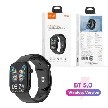 VIDVIE SW1620 Wireless Calling Outdoor Sports Smartwatch With Battery life 5 days - Χρώμα: Μαύρο