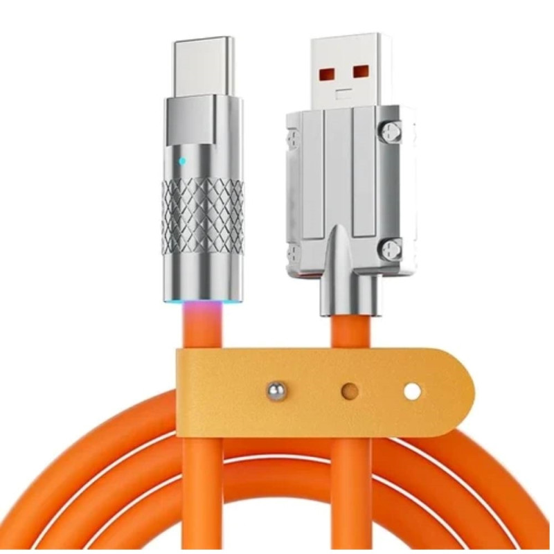 BYZ X98 60W Καλώδιο Φόρτισης και Μεταφοράς Δεδομένων USB Type-C 1.2m - Χρώμα: Πορτοκαλί BYZ X98 60W Καλώδιο Φόρτισης και Μεταφοράς Δεδομένων USB Type-C 1.2m - Χρώμα: Πορτοκαλί