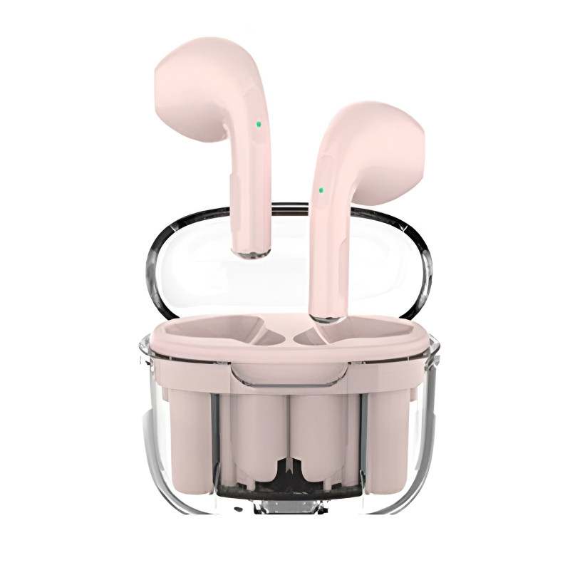 LOL AP01 Ασύρματα Bluetooth Ακουστικά Με Θήκη Φόρτισης True Wireless Stereo Earbuds - Χρώμα: Ροζ