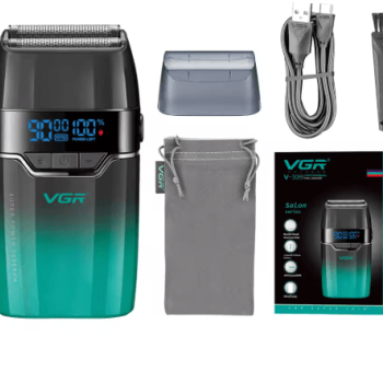 VGR V-308 Επαναφορτιζόμενη Ξυριστική Μηχανή - Χρώμα: Πράσινο
