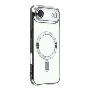 Θήκη Πλάτης Σιλικόνης με Ενσωματωμένο Τζαμάκι Κάμερας & Magsafe για iPhone 17 Air - Χρώμα: Ασημί