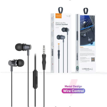 Vidvie HS669 Handsfree Ακουστικά με Βύσμα 3.5mm Jack & Μικρόφωνο & Κουμπί Αναπαραγωγής / Παύσης - Χρώμα: Μαύρο