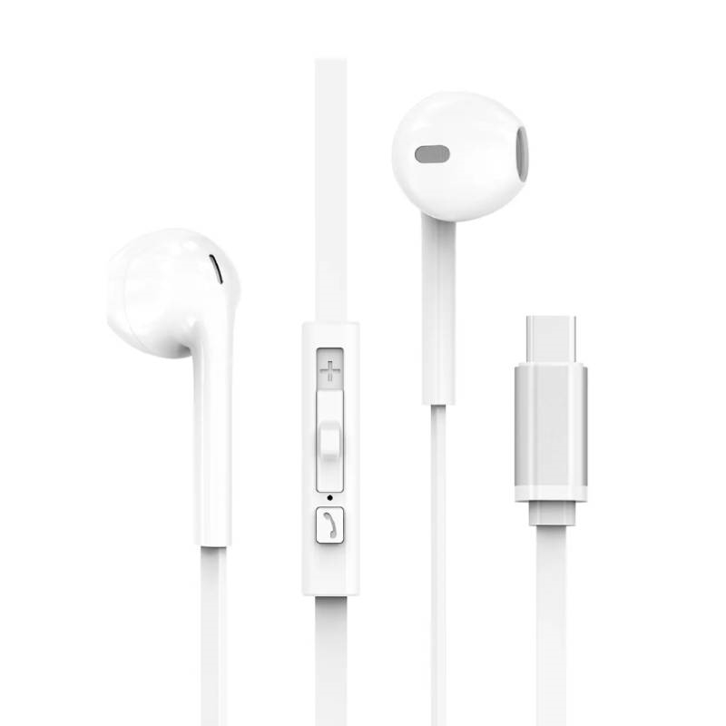 VIDVIE HS666T Handsfree Ακουστικά με Βύσμα Type-C & Ενσωματωμένο Μικρόφωνο & Κουμπί Αύξησης/Μείωσης Έντασης Ήχου - Χρώμα: Λευκό
