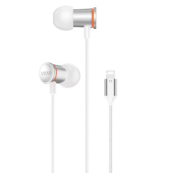 VIDVIE HS678 Handsfree Ακουστικά με Βύσμα Lightning & Ενσωματωμένο Μικρόφωνο & Κουμπί Αύξησης/Μείωσης Έντασης Ήχου - Χρώμα: Λευκό