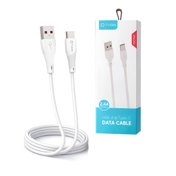 TUQIN QD16T Καλώδιο USB-A σε Type-C 2.4A Γρήγορης Φόρτισης 1m - Χρώμα: Λευκό