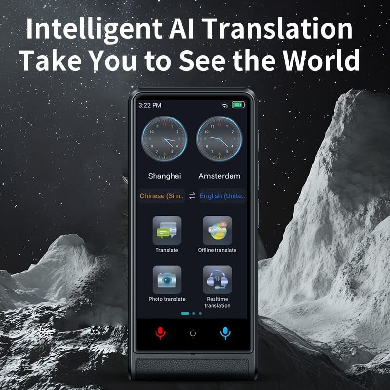 AI Translator M13 Έξυπνος Μεταφραστής Φωνητικών Φωτογραφιών σε Πραγματικό Χρόνο, Μεταφραστής 138 Γλωσσών - Χρώμα: Μαύρο