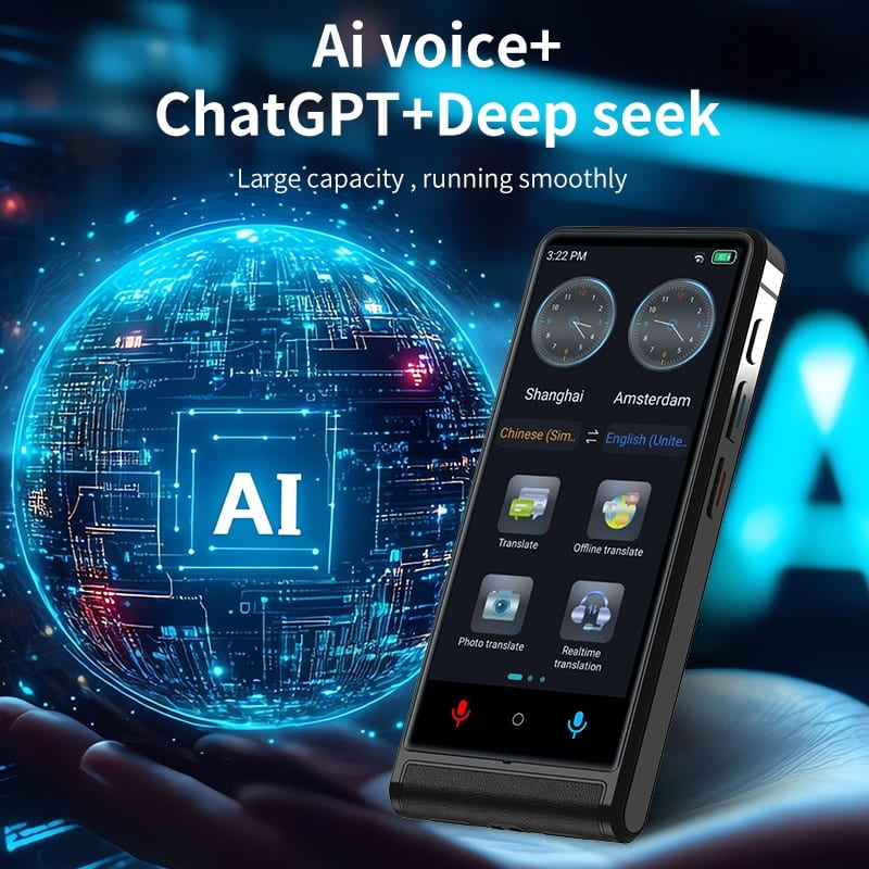 AI Translator M13 Έξυπνος Μεταφραστής Φωνητικών Φωτογραφιών σε Πραγματικό Χρόνο, Μεταφραστής 138 Γλωσσών - Χρώμα: Μαύρο