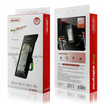 VEN-DENS VD-HD029 Βάση Κινητού Ποδηλάτου με Αδιάβροχη Θήκη - Χρώμα: Μαύρο